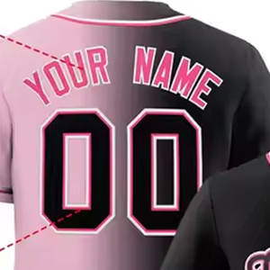 Maillot de baseball personnalisable pour homme avec logo d'équipe, séchage rapide, respirant, 100 % polyester, service OEM, prix de gros - Product Image 5