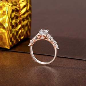 Jeulia 18K Gold Plated Fashion Butterfly <b>Opening</b> Engagement <b>Ring</b> - Product Image 5