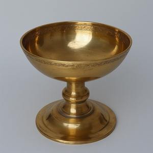 Copa de vino de iglesia de plata Premium con tallo tallado que detalla artesanalmente para ceremonias religiosas elegantes y decorativas - Product Image 4