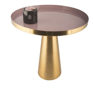 Mesa auxiliar minimalista para muebles, mesa auxiliar redondeada de mármol, mesa auxiliar de metal con acabado dorado, mesa de centro de metal suministrada por India - Product Image 4