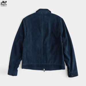 Chaquetas de Cuero de Gamuza de Cabra y Lona para Hombre, Estilo Urbano, con Logotipo Frontal, Alta Calidad, Hechas en Pakistán - Product Image 2