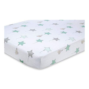 Sábanas de colchón para niños pequeños de algodón orgánico 100%, tamaño personalizado, patrón de animales florales Unisex, juego de sábanas bajeras planas a buen precio - Product Image 4