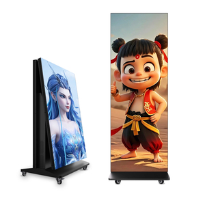 Nhà máy miễn phí đứng di chuyển có thể gập lại GoB trong nhà p2.5 p1.8 p1.5 kỹ thuật số <span class=keywords><strong>LED</strong></span> quảng cáo dẫn hiển thị áp phích Màn hình <span class=keywords><strong>LED</strong></span> biểu ngữ - Product Image 4