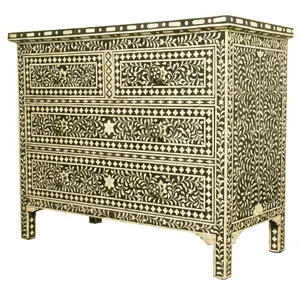 Furnitur Buatan Tangan Indian Inlay Tulang Laci Dada Bunga Laci Tulang Inlay Tulang Atas Meja/Ibu dari Mutiara Inlay Laci Dada