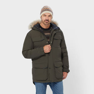 Chaqueta Personalizada 2026 con Capucha/Chaqueta Acolchada para Hombre y Mujer con Cuello de Piel Auténtica/Último Modelo Marrón con Capucha - Product Image 2