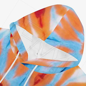 Sudadera con capucha de gimnasio para hombre de alta calidad con patrón Tie-Dye tela personalizable para la gran oferta de invierno - Product Image 3