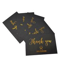 Carte de visite personnalisée de luxe de qualité supérieure avec logo déjoué en or carte postale publicitaire carte de remerciement de promotion d'entreprise