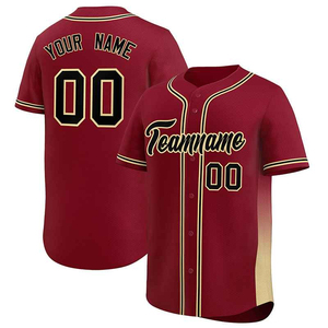 Maillot de baseball et de softball double face Col rond réversible avec logo de transfert de chaleur Chemise d'équipe vierge de grande taille - Product Image 3