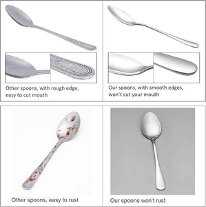 Cuchara de acero inoxidable negra de calidad superior, vajilla duradera para comedor diario, restaurante, Hotel, uso en fiesta de boda - Product Image 5