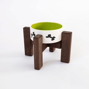 Sustainable natural wood pet food <b>bowl</b> <b>stand</b> <b>wooden</b> holder <b>stands</b> for <b>dog</b> & cat feeding <b>bowls</b> - Product Image 3