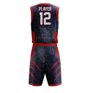 Vêtement de basket-ball sans manches pour hommes, fabrication directe d'usine, vente directe, été, imprimé, séchage rapide, respirant, 100% polyester - Product Image 2