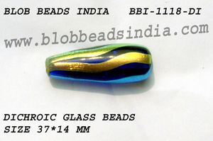 Cuentas de vidrio dicroico Cuentas de vidrio decorativas para joyería única Cuentas de vidrio de Murano hechas a mano de La India - Product Image 2