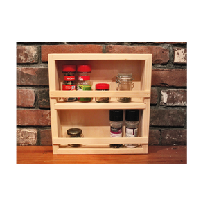 Support de pot à épices en bois de haute qualité support d'organisateur d'étagère d'armoire en bois rustique multifonctionnel meilleur prix - Product Image 1