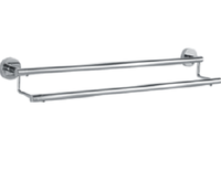 Barres à serviettes doubles en métal chromé moderne et étagère murale pour salle de bain, ensemble d'accessoires de salle de bain