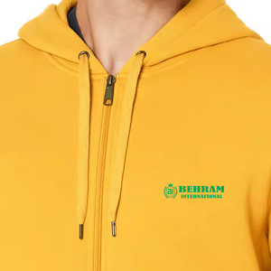 Sweat-shirt unisexe d'hiver en molleton 100% coton, respirant, à séchage rapide, avec logo imprimé sur le devant, fermeture éclair, capuche - Product Image 3