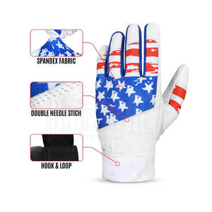 Gants de baseball en cuir professionnels personnalisés OEM Gants de baseball de meilleure qualité Gants de frappe de baseball de bonne qualité - Product Image 2