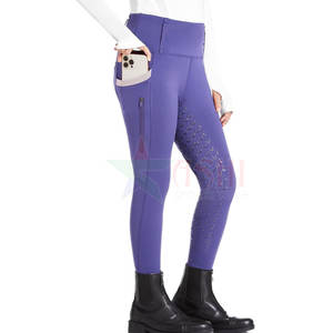 Pantalones de Equitación Transpirables, Impermeables y Cortavientos para Mujer, Jodhpurs de Montar a Caballo, Leggings de Montar para Mujer, Cintura Media, Elásticos - Product Image 1