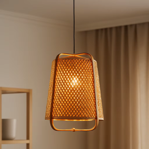 ECONA Lampe suspendue en bambou léger et durable faite à la main avec un design moderne et élégant - Product Image 4