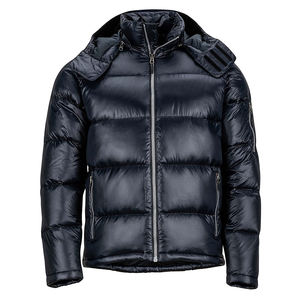 OEM Heavy Best <b>Bubble</b> Long Hooded Black <b>Coat</b> Custom Men Shiny Puffer Jacket for Men In wholesale price - Product Image 1