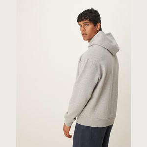 Pull gris personnalisable coupe ample pour hommes, vendeurs de vêtements en gros, sweats à capuche imprimés, commande en gros, Bangladesh, OEM/ODM - Product Image 2