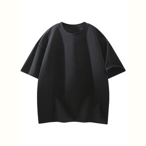 T-shirt personnalisé surdimensionné effet vieilli délavé à l'acide, col rond, manches courtes, unisexe, pour hommes et femmes, style streetwear - Product Image 1