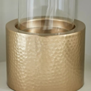 Portavelas de mesa de boda de primera calidad, soporte de Metal martillado, decoración interior de vidrio, diseño elegante hecho a mano en la India - Product Image 5