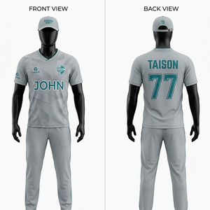 Mens <b>Cricket</b> Uniform 140g Premium Polyester Interlock Dark Grey <b>White</b> Contrast Side Mesh Panels Custom Digital Print Anti-shrink - Product Image 3