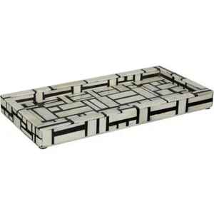 Bandeja para servir huesos con mango plateado, forma rectangular, diseño moderno, respetuoso con el medio ambiente, duradero, Apto para lavavajillas, uso en fiestas - Product Image 3