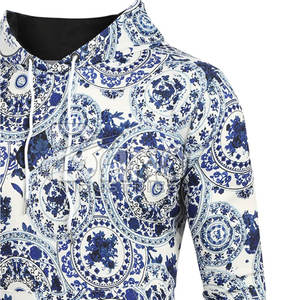 Sudadera con capucha de invierno para hombre personalizada de la mejor calidad Nueva llegada Sublimación de poliéster con diseño de cremallera sólida Patrón de impresión teñido liso - Product Image 3