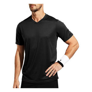 T-shirt pour homme à manches courtes en tissu tricoté, design col rond, logo personnalisé et impression, t-shirt pour homme - Product Image 4