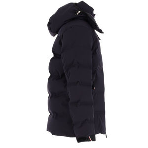 Veste matelassée décontractée pour homme, fine et chaude pour l'hiver, avec fermeture éclair, capuche imperméable, logo frontal, rembourrage en duvet - Product Image 6