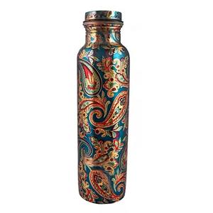 Stylish Pure Copper <b>Bottle</b> With Glossy Hammered Look For Healthy Lifestyle And Modern Ayurvedic Elegance - Product Image 6