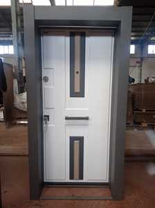 ABSDOOR-Puerta interior de acero personalizable, moderna, diseño elegante, duradera, resistente a la corrosión, para entrada directa de apartamentos - Product Image 3