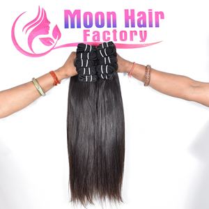 Extensiones de Cabello Natural de la Mejor Calidad, Cabello Liso Virgen Indio de un Solo Donante, Cutícula Alineada, Productos al por Mayor en Venta - Product Image 2