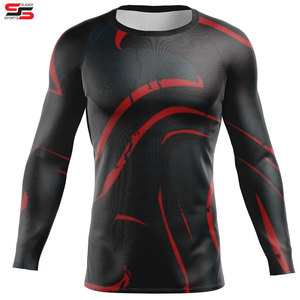 Vente en gros d'éruptions cutanées pour hommes Gym Fitness Professional Rash Guard imprimé par sublimation pour hommes En stock - Product Image 1