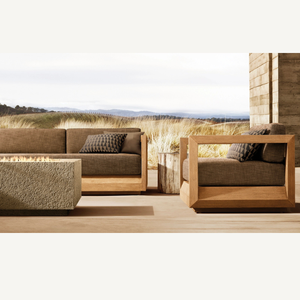 โซฟาไม้สักคุณภาพดี ลดราคาพิเศษ สำหรับพักผ่อนกลางแจ้งบนระเบียง สไตล์โมเดิร์น พร้อมฟองน้ำนุ่ม - Product Image 2