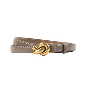 <span class=keywords><strong>Cintura</strong></span> da <span class=keywords><strong>Donna</strong></span> in Vera Pelle di Vacchetta, Design Casual, Larghezza 1,4 cm, Fibbia a Perno, Leggera, Semplice, Vintage ed Elegante, Accessorio per la Vita - Product Image 5