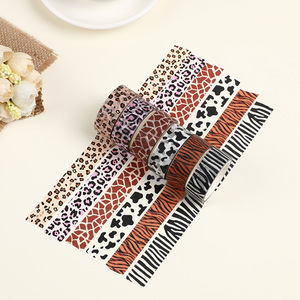 Động vật in sáng tạo DIY trang trí băng dính ngựa vằn <span class=keywords><strong>Leopard</strong></span> Tiger <span class=keywords><strong>Washi</strong></span> Băng bán buôn - Product Image 3