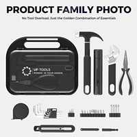 Ensemble d'outils ménagers professionnels de 61 pièces, boîte à outils portable avec tournevis électrique 1500 mAh pour la réparation d'appareils électroménagers DIY