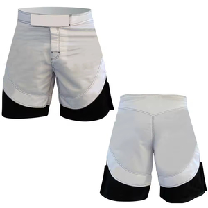 Shorts de boxe tendance brodés MMA, lutte, Muay Thai avec logo frontal – Shorts de sport MMA Muay Thai - Product Image 2