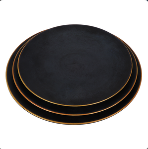 ウリム環境に優しい黒メラミンプレート食器セット結婚式のための古典的な高級デザイン高級ダイニング食器洗い機安全な在庫あり - Product Image 4