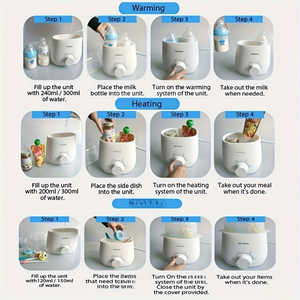 Calentador de Biberones Doble RealBubee, Esterilizador de Temperatura Constante para Bebés, Enchufe Estándar Europeo, Fuente de Alimentación de 220-240V, 1 Unidad - Product Image 4