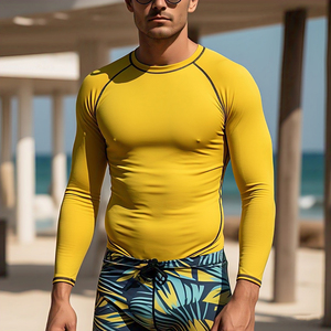 Hommes Athlétique Workout Rash Guard Chemises À Séchage Rapide Léger 100% Polyester Gym Wear Rash Guard Hommes - Product Image 5