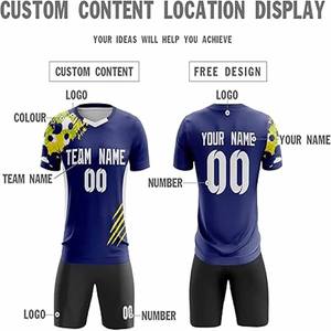 Akliex Impression personnalisée Maillot de football par sublimation Uniformes de football Vêtements de sport Maillots de football pour entraînement d'équipe - Product Image 5