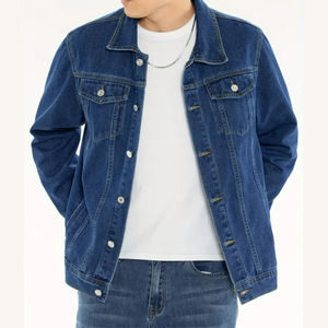 Mens and Womens Denim Jacket Collection Slim Fit <b>Long</b> <b>Sleeve</b> Jean Coat Casual Vintage Style <b>Blue</b> Cotton Outerwear <b>Tops</b> - Product Image 6