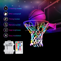 16 couleurs paly at night LED Basketball Hoop Lights Waterproof light up Basketball net Light