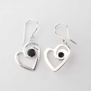 Boucles d'oreilles clous en onyx noir et argent sterling 925 plaqué or, 15 pouces, bijoux faits à la main, cadeau pour femme, fête - Product Image 6