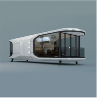 Maison préfabriquée modulaire en conteneur avec structure en aluminium et en acier, design moderne pour usage hôtelier