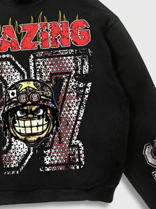 ชุดวอร์มและกางเกงวอร์มแนวสตรีทของผู้ชายชุดวอร์มพิมพ์ลายกราฟิกแบบกำหนดเอง OEM สำหรับฤดูหนาว - Product Image 6