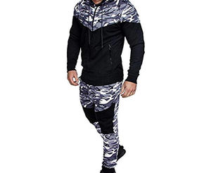 Conjunto Deportivo Personalizado de Fabricante, Sudadera con Capucha y Pantalones Deportivos Acampanados con Pedrería, Estilo Holgado y Extra Grande para Hombre - Product Image 5